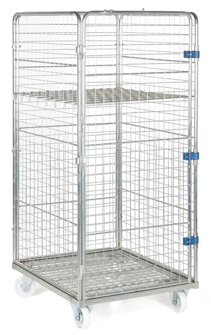 KLEC 4/1, 4-boký, 1x police, klecový vozík 1640x720x810 mm, galvanická ocel